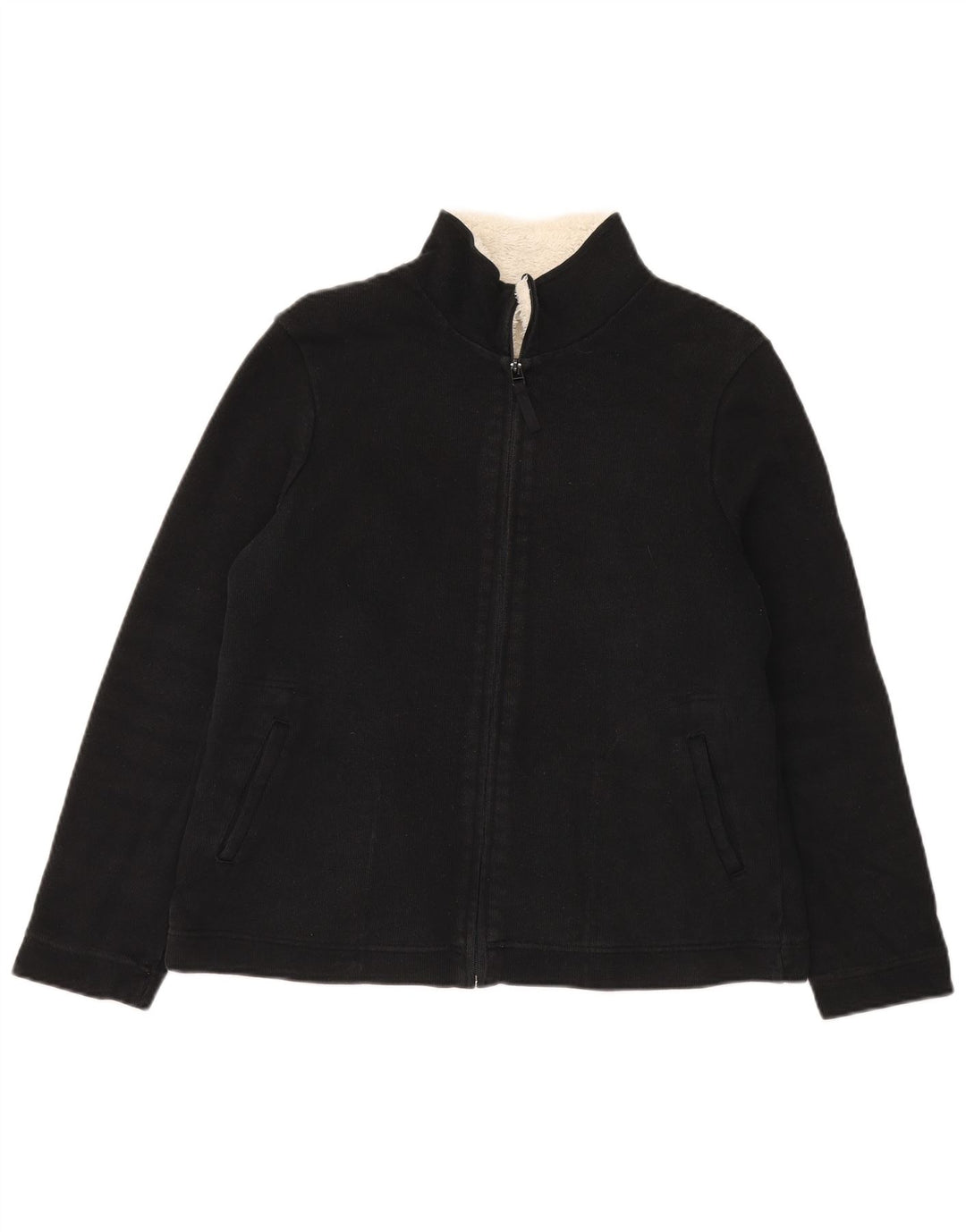 Marks & Spencer Dame Sherpa Træningsdragt Topjakke UK 14 Large Sort