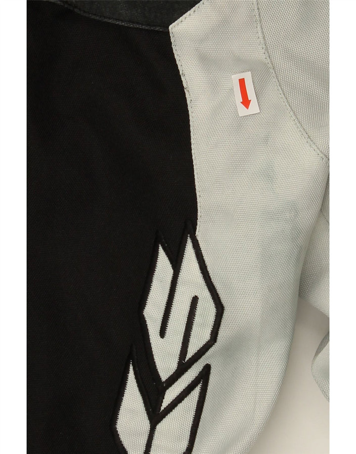 IXS Mens Graphic Racer Jacket UK 40 Large Black Colourblock Polyester Vintage IXS and Second-Hand IXS from Messina Hembry 