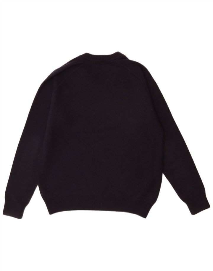 FRED PERRY Herre V-hals sweater Medium Marineblå Uld