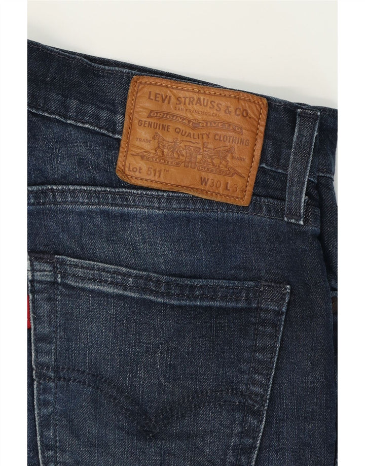 LEVI'S Mens 511 Slim Jeans W30 L27 Navy Blue Cotton Vintage Levi's and Second-Hand Levi's from Messina Hembry 