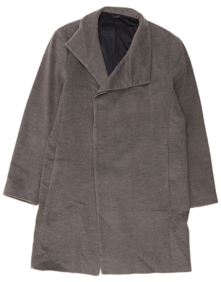 ZARA Overfrakke til mænd UK 40 Large Grå Polyester