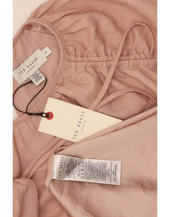 Ted Baker Dame A-Line Kjole Størrelse 1 XS Pink Polyester