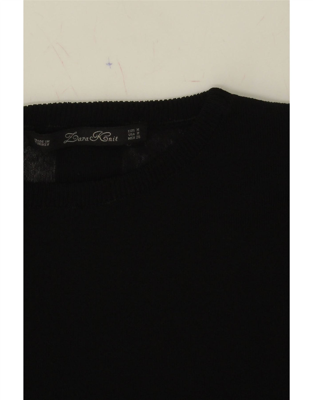 ZARA Womens Crew Neck Jumper Sweater UK 12 Medium Black Vintage Zara and Second-Hand Zara from Messina Hembry 