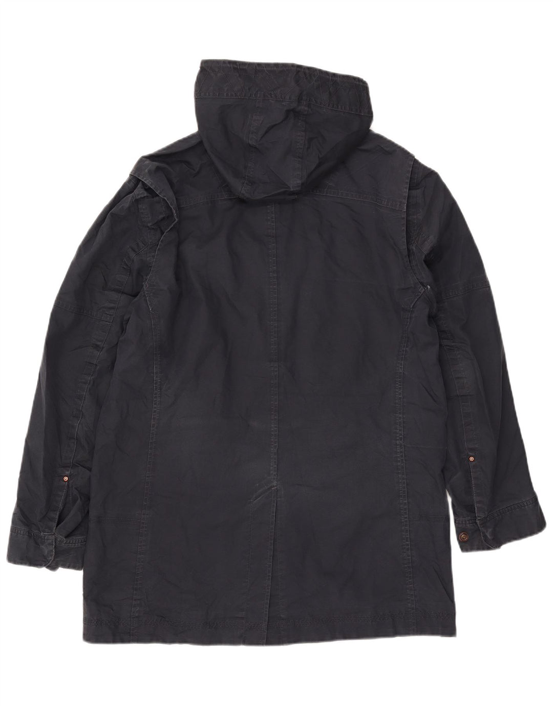 TIMBERLAND Herre Hooded Parka Jacket UK 40 Large Navy Blue Cotton