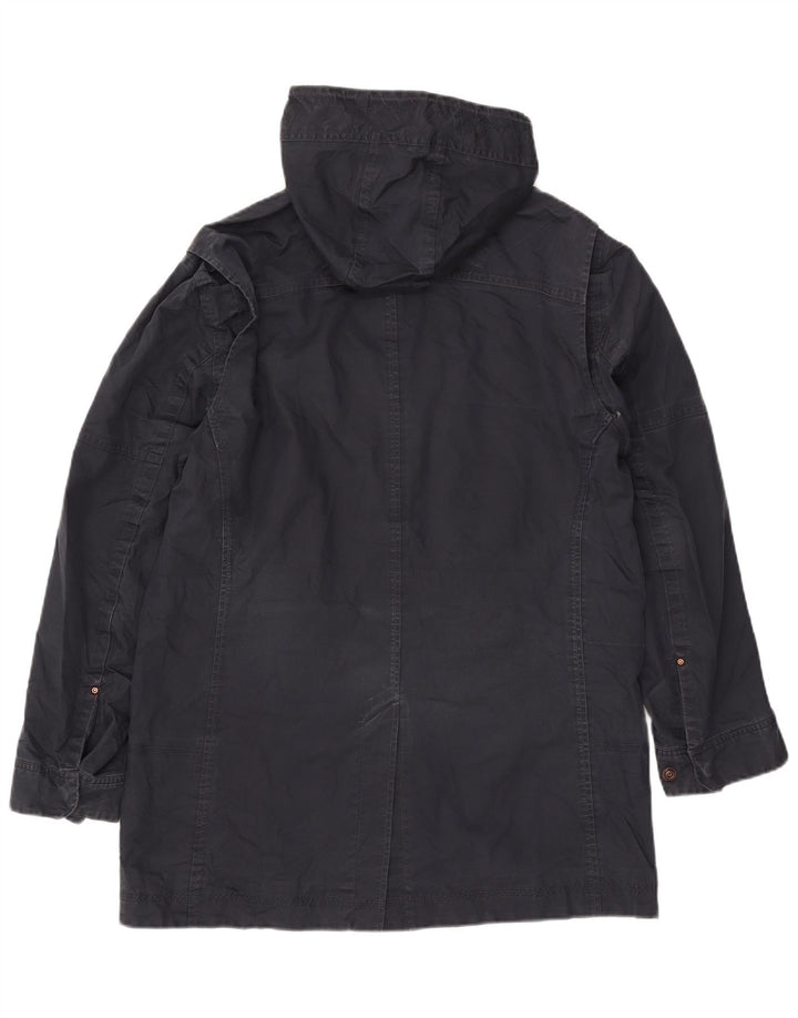 TIMBERLAND Herre Hooded Parka Jacket UK 40 Large Navy Blue Cotton