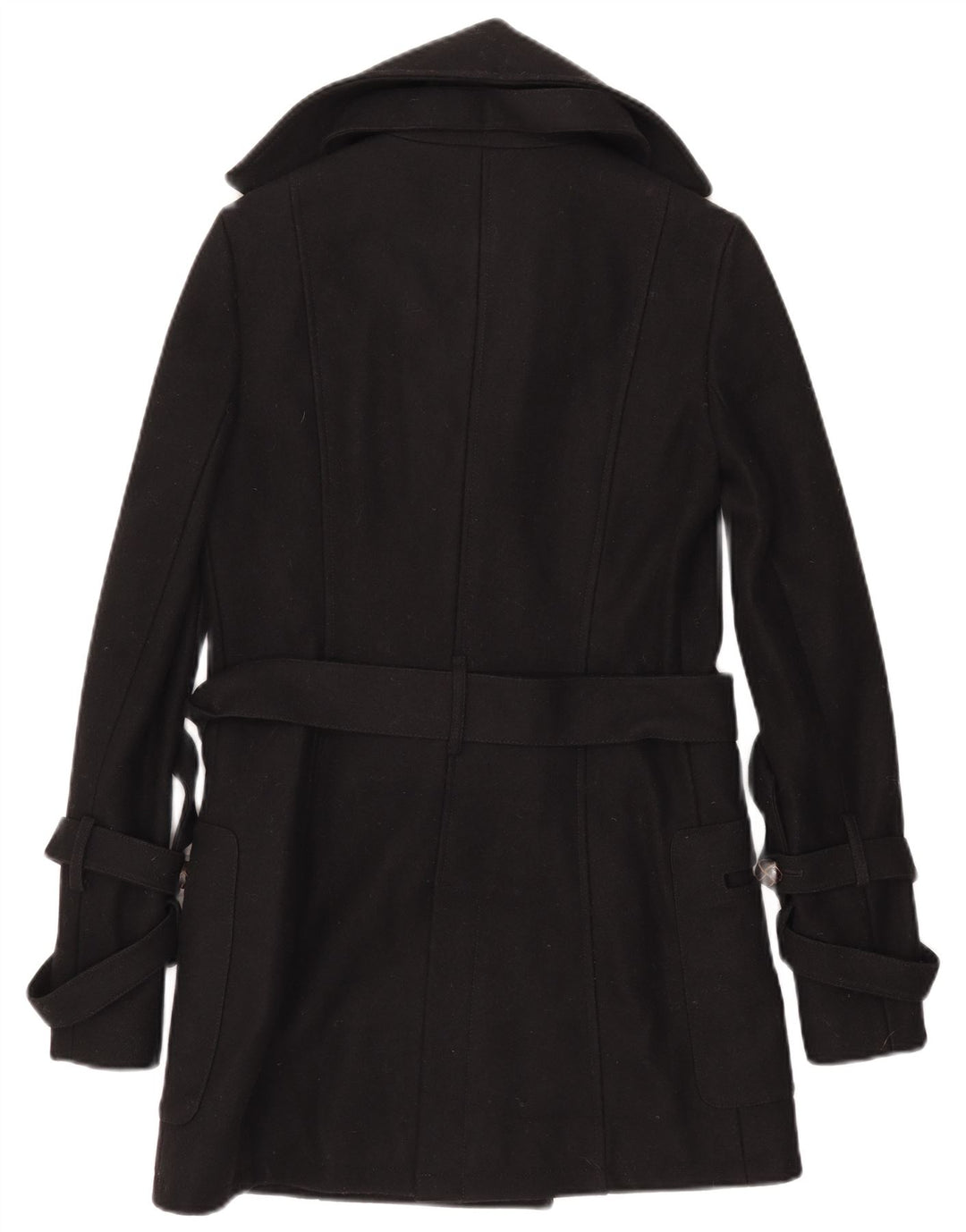 Patrizia Pepe Dame Overfrakke IT 42 Medium Sort Uld