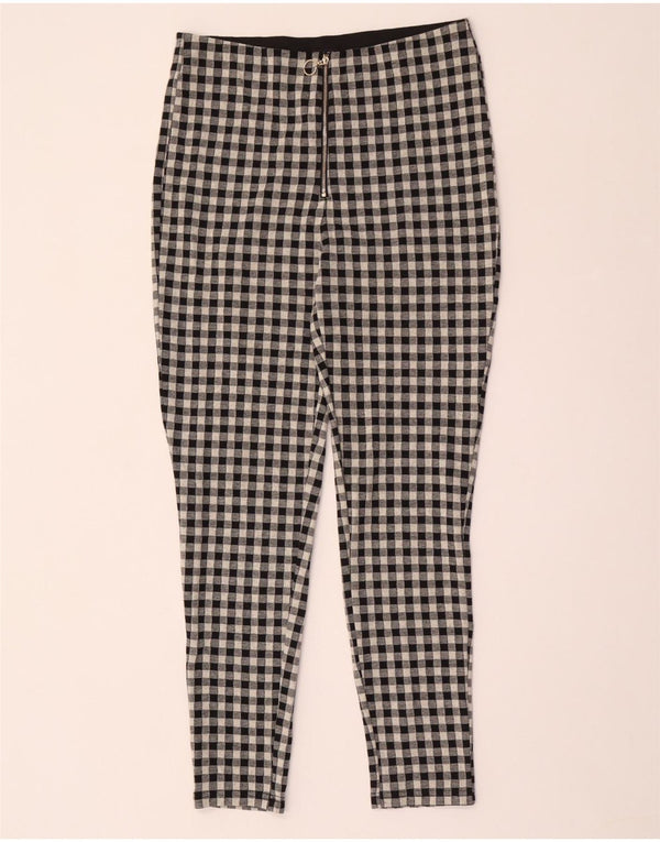Zara Dame Leggings Large W30 L29 Grå Gingham Polyester