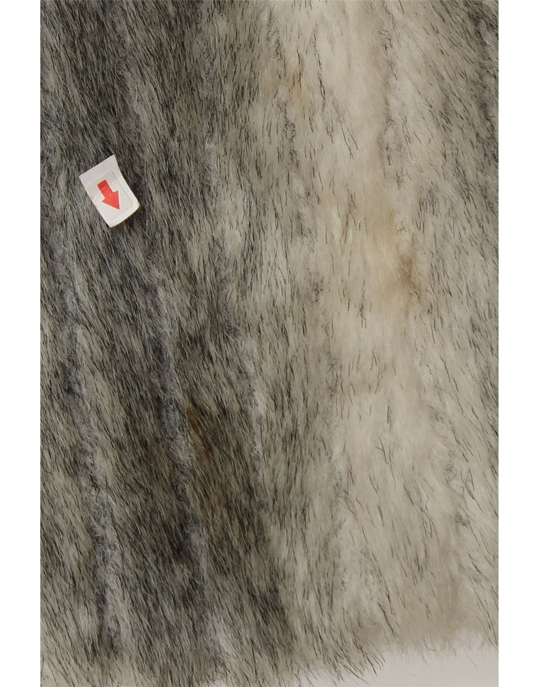 Francesca Dame imiteret Pelsjakke UK 12 Medium Grey Animal Print Modacryl