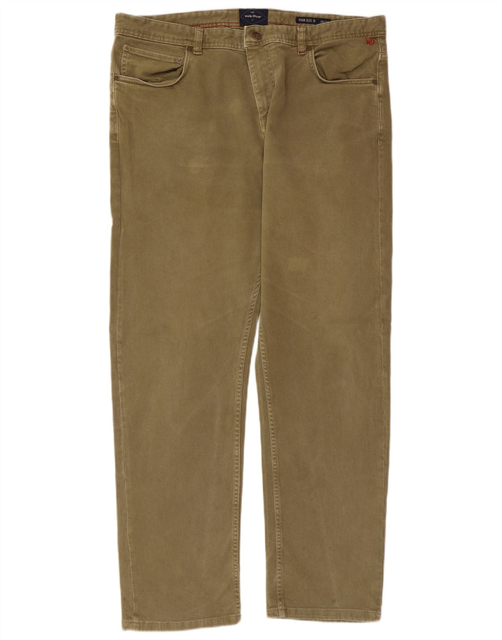 WHITE STuff Straight jeans til mænd W38 L32 Khaki Bomuld