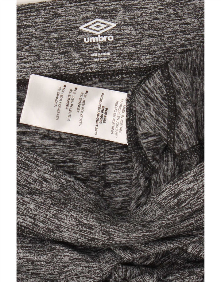 Umbro Womens Leggings UK 16 Large Grå Flecked Polyester