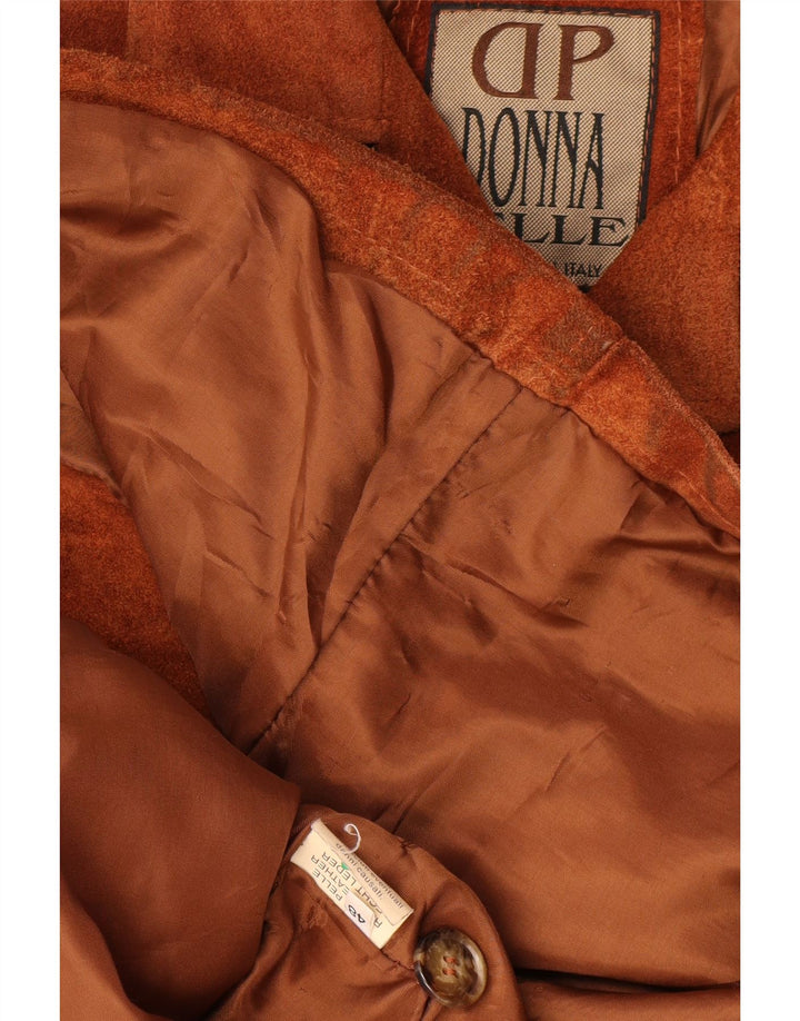 Vintage dame ruskindsjakke EU 48 2XL brunt læder