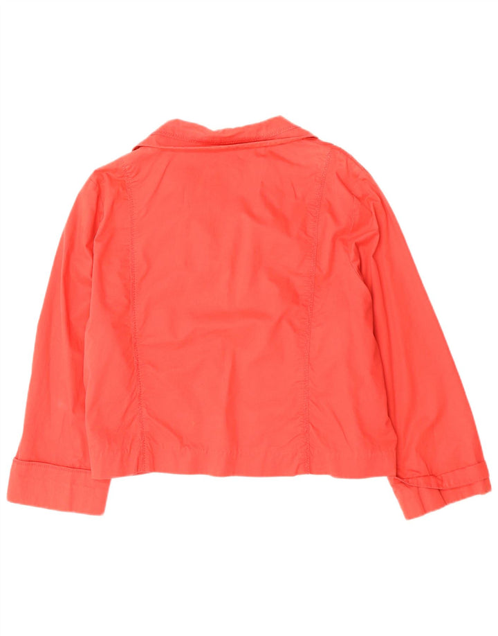 Monsoon Womens Bomber Jacket UK 14 Medium Rød Bomuld
