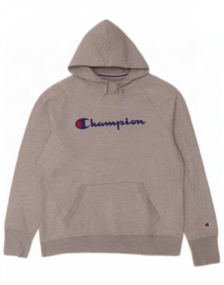 Champion Herre grafisk hættetrøje Jumper Large Grå Flecked