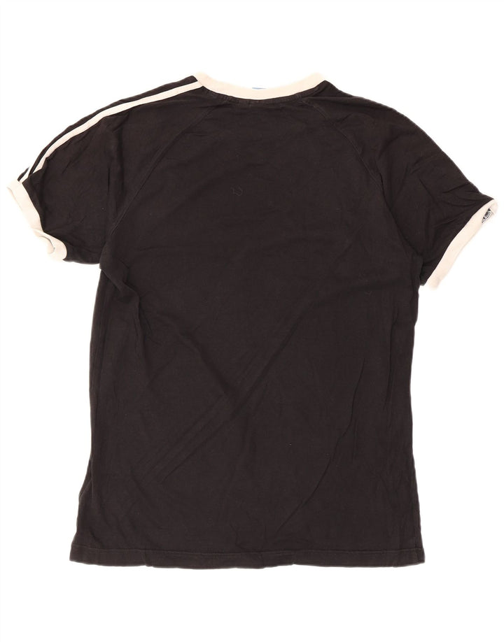Adidas Herre T-Shirt Top Medium Sort Bomuld
