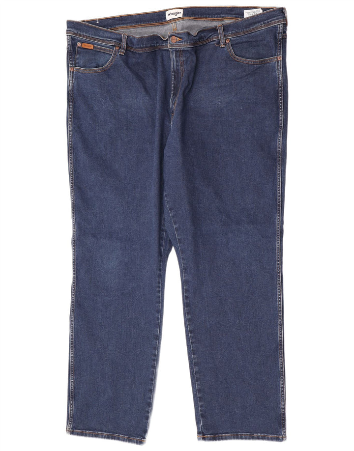 Wrangler Herre Texas Straight Jeans W50 L32 Blå Bomuld