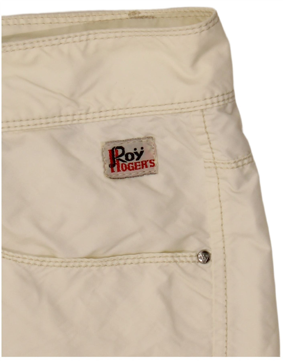 Roy Rogers Dame Casual Shorts IT 48 XL W34 Off White Polyamid
