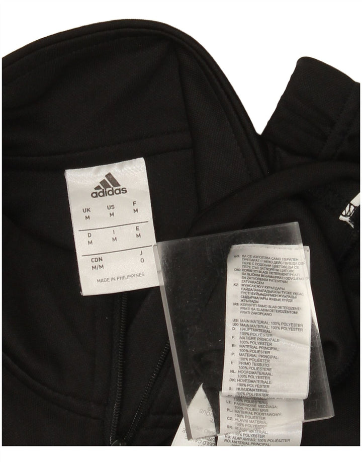 Adidas Herre Climalite Sweatshirt med lynlås, medium sort polyester