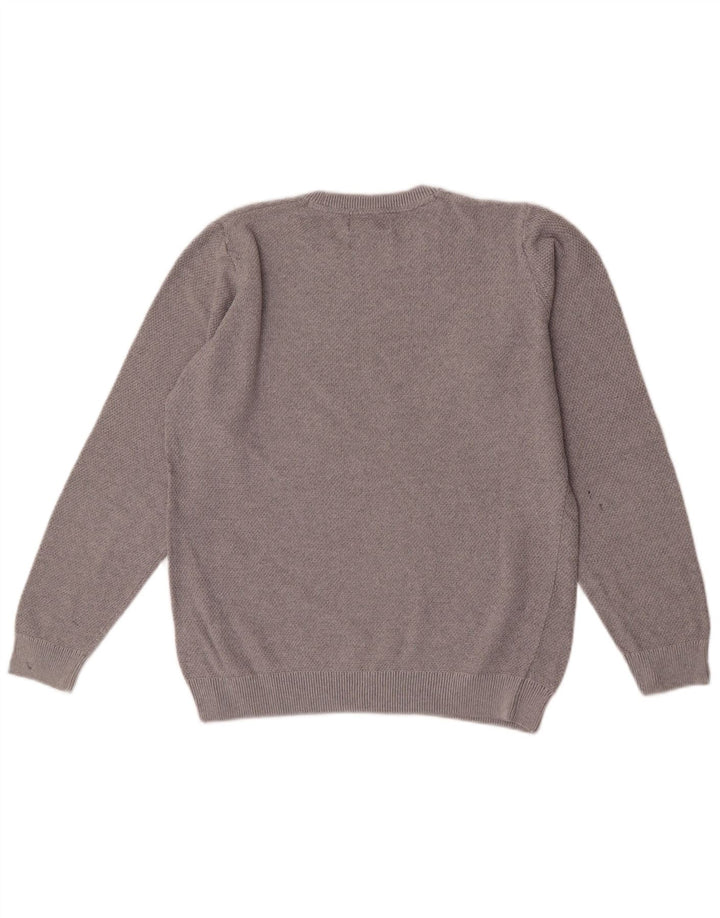 Marks & Spencer Herre sweater med rund hals, lille grå bomuld