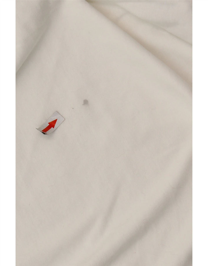 ADIDAS Dame Oversized T-Shirt Top UK 8 Small White Bomuld