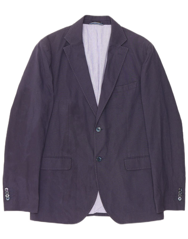 Massimo Dutti Herre 2-knaps blazerjakke EU 52 Large Navy Blue Houndstooth