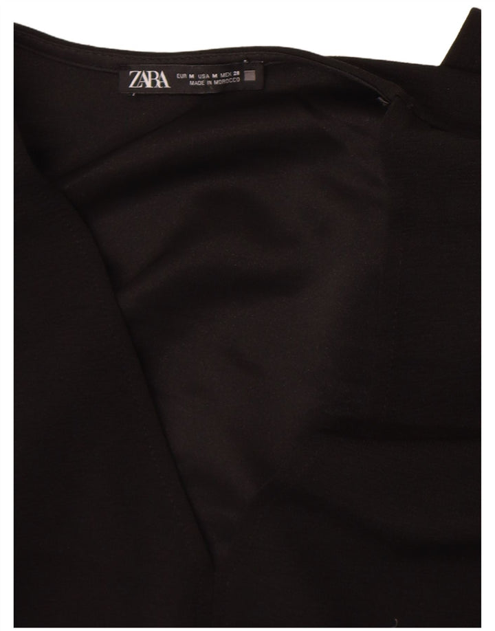 Zara Dame Langærmet Skift Kjole UK 14 Medium Sort