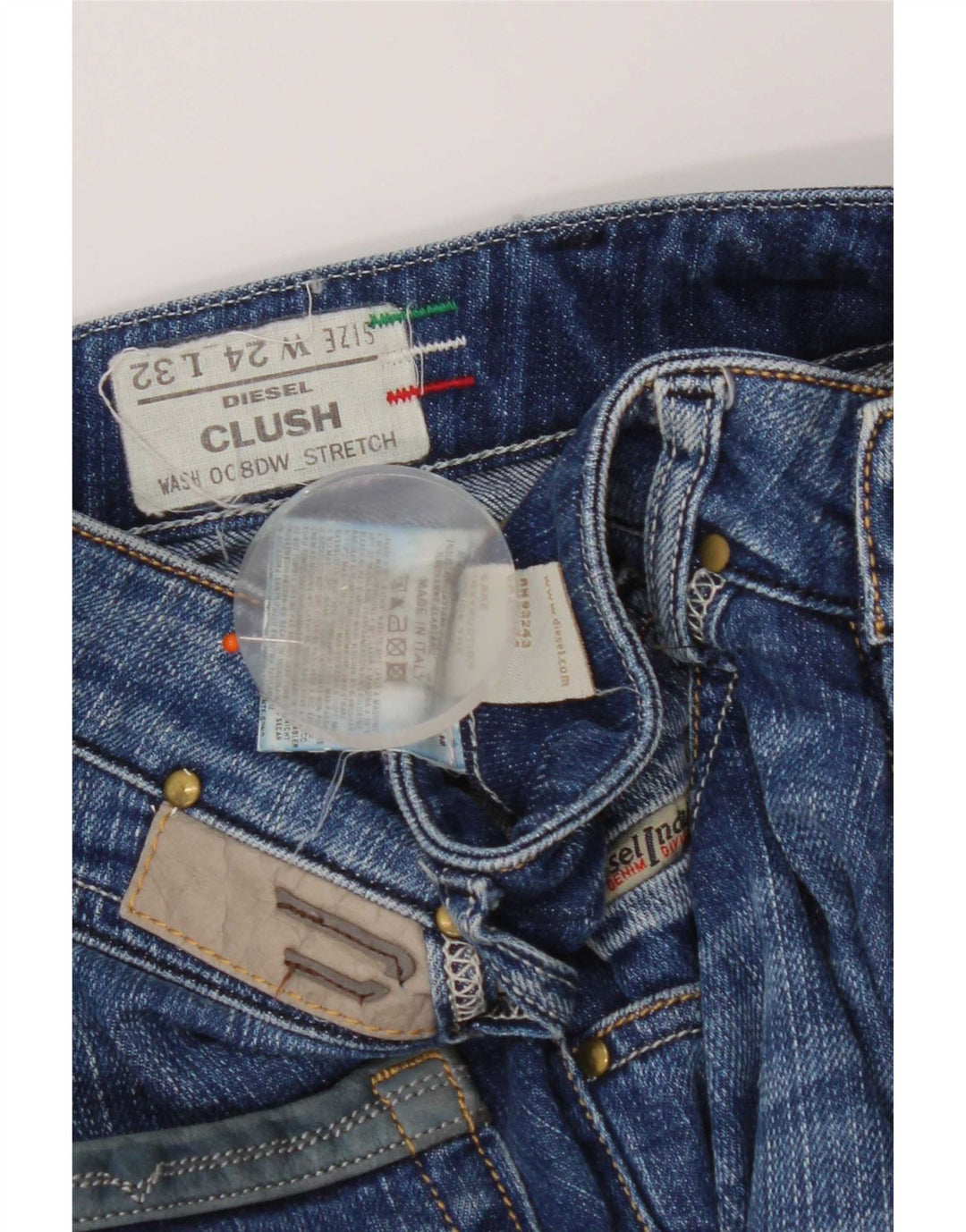 Diesel Dame Cush Slim Jeans W24 L32 Blå Bomuld