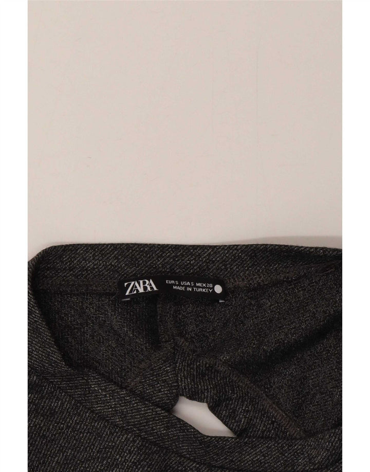 Zara Dame Langærmet Oversized Bluse Top UK 10 Small Grey