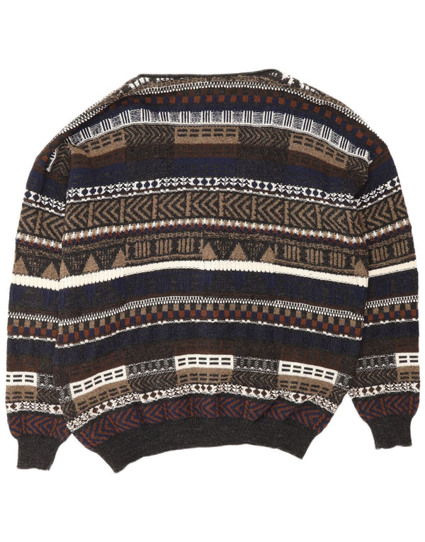 ALLISON WINGATE Herre Cardigan Sweater IT 56 2XL Flerfarvet Fair Isle