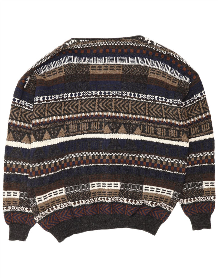 ALLISON WINGATE Herre Cardigan Sweater IT 56 2XL Flerfarvet Fair Isle