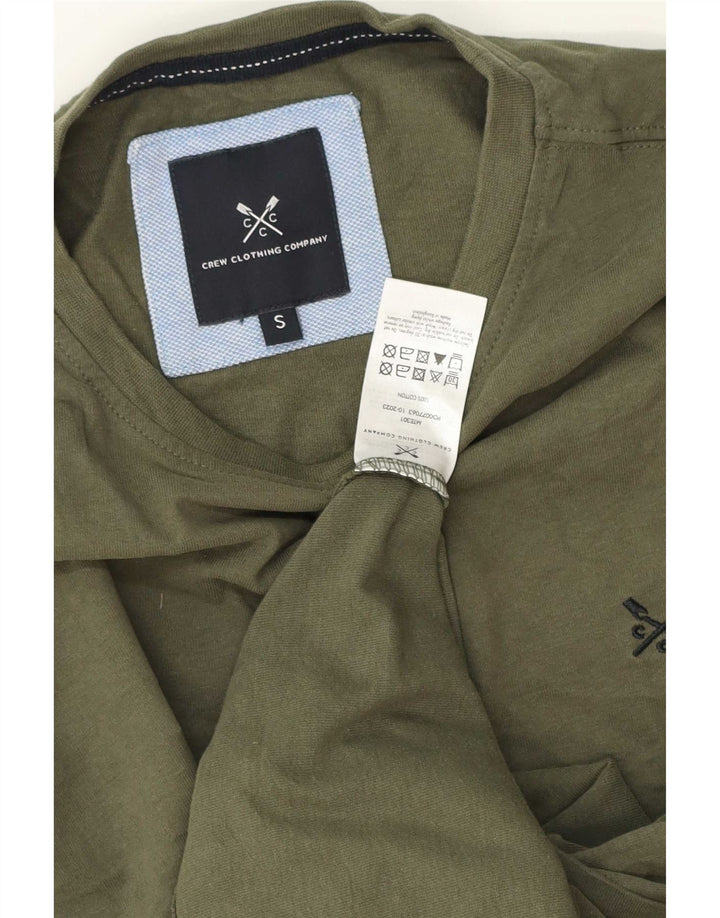Crew Clothing Herre T-Shirt Top Lille Khaki Bomuld