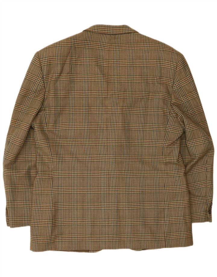 Vintage herre 2-knaps blazerjakke UK 40 Large Beige Houndstooth