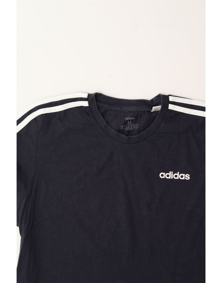 ADIDAS Mens T-Shirt Top Medium Navy Blue Cotton Vintage Adidas and Second-Hand Adidas from Messina Hembry 