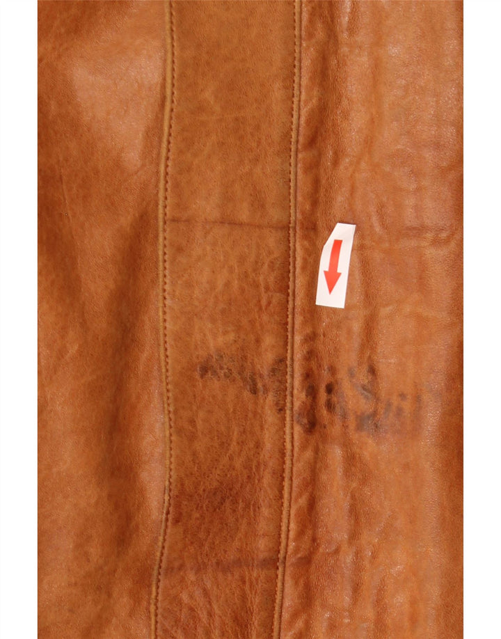 Liverpool Herre Sherpa Læderjakke UK 42 XL Brun Læder