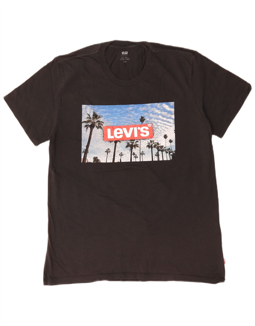 Levi's Herre grafisk T-shirt Top Stor sort bomuld