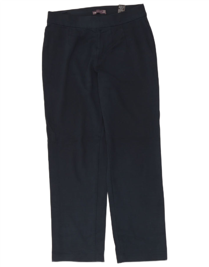 Marks & Spencer Dame Casual Bukser UK 12 Medium W30 L28 Navy Blue
