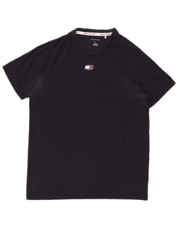 Tommy Hilfiger Herre T-Shirt Top Medium Marineblå Bomuld