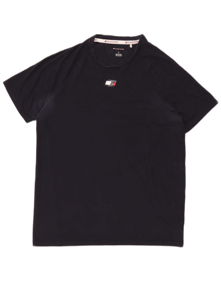 Tommy Hilfiger Herre T-Shirt Top Medium Marineblå Bomuld