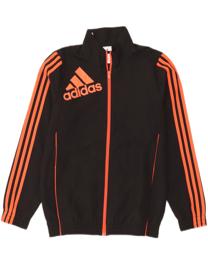 Adidas drenge grafisk træningsdragt topjakke 11-12 år sort polyester