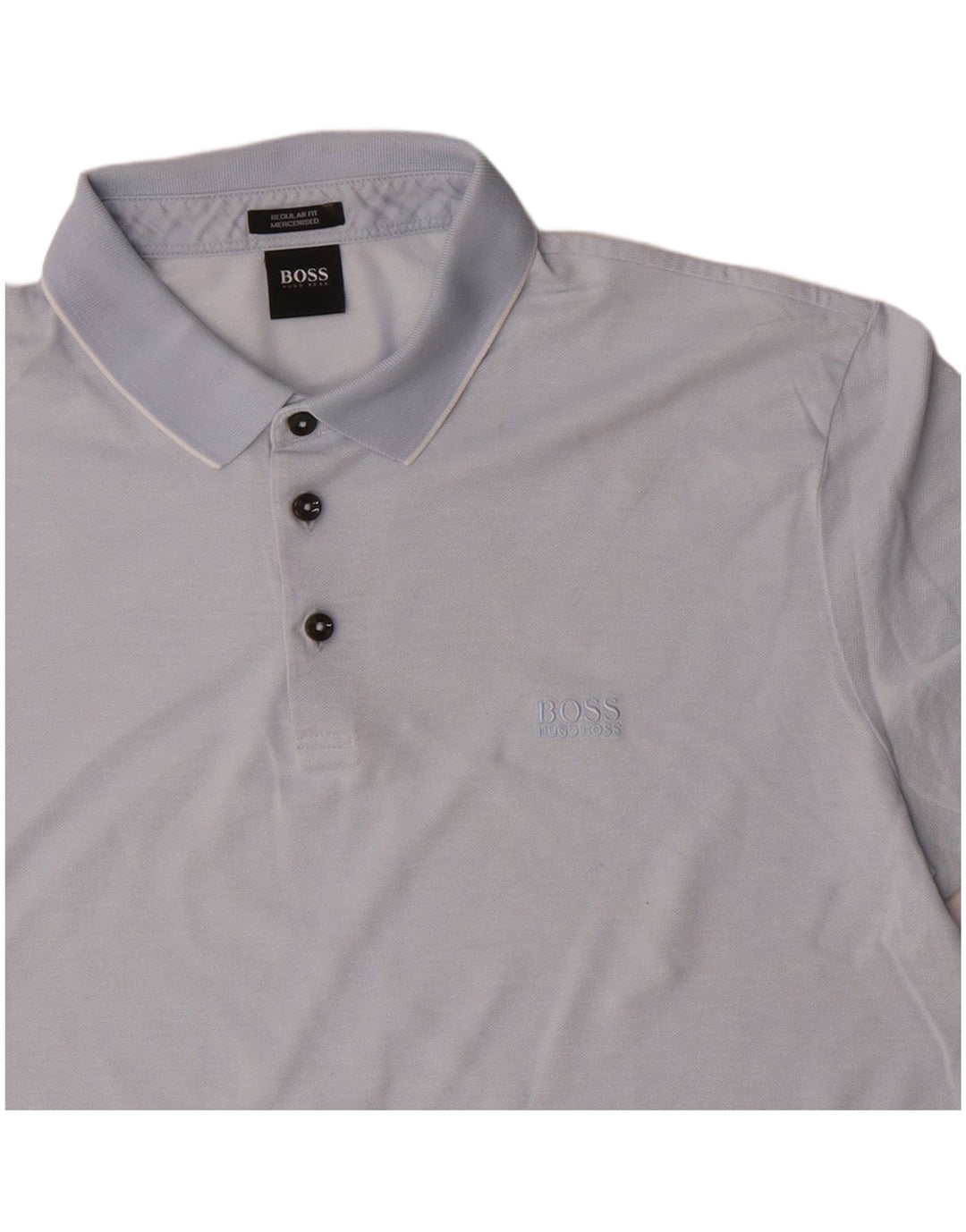 Hugo Boss Herre Regular Fit Polo Shirt Stor Blå Bomuld