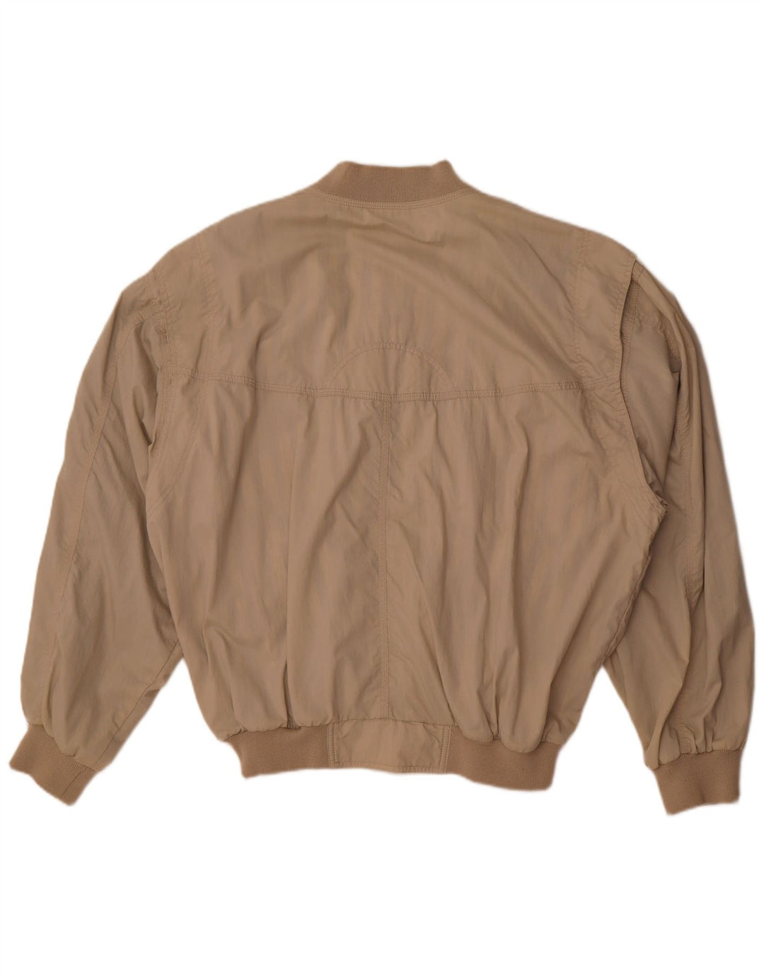 Ny Hurtig Herre Loose Fit Bomber Jacket UK 38 Medium Beige Bomuld