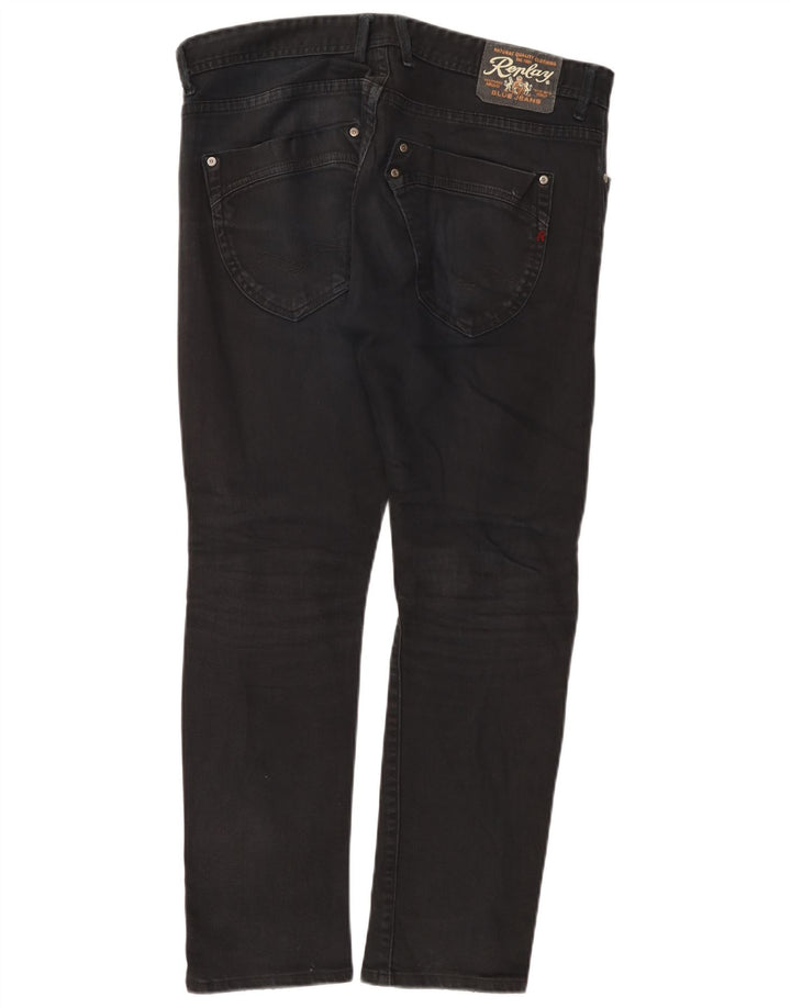 Replay Herre Slim Jeans W36 L29 Sort