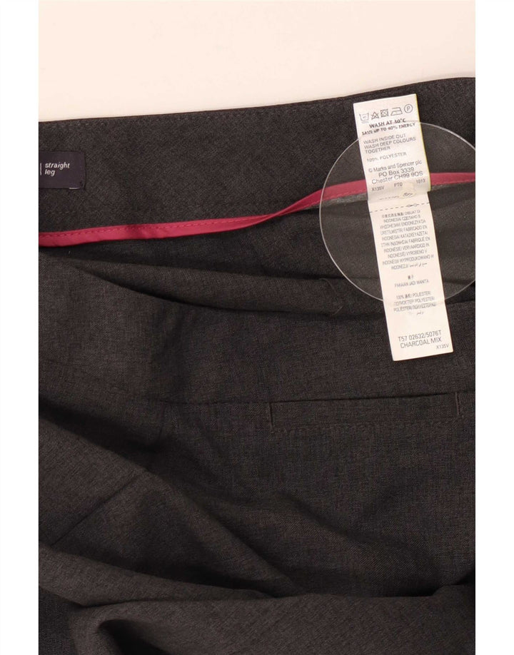 Marks & Spencer Lige fritidsbukser til kvinder UK 12 Medium W30 L33 Grå
