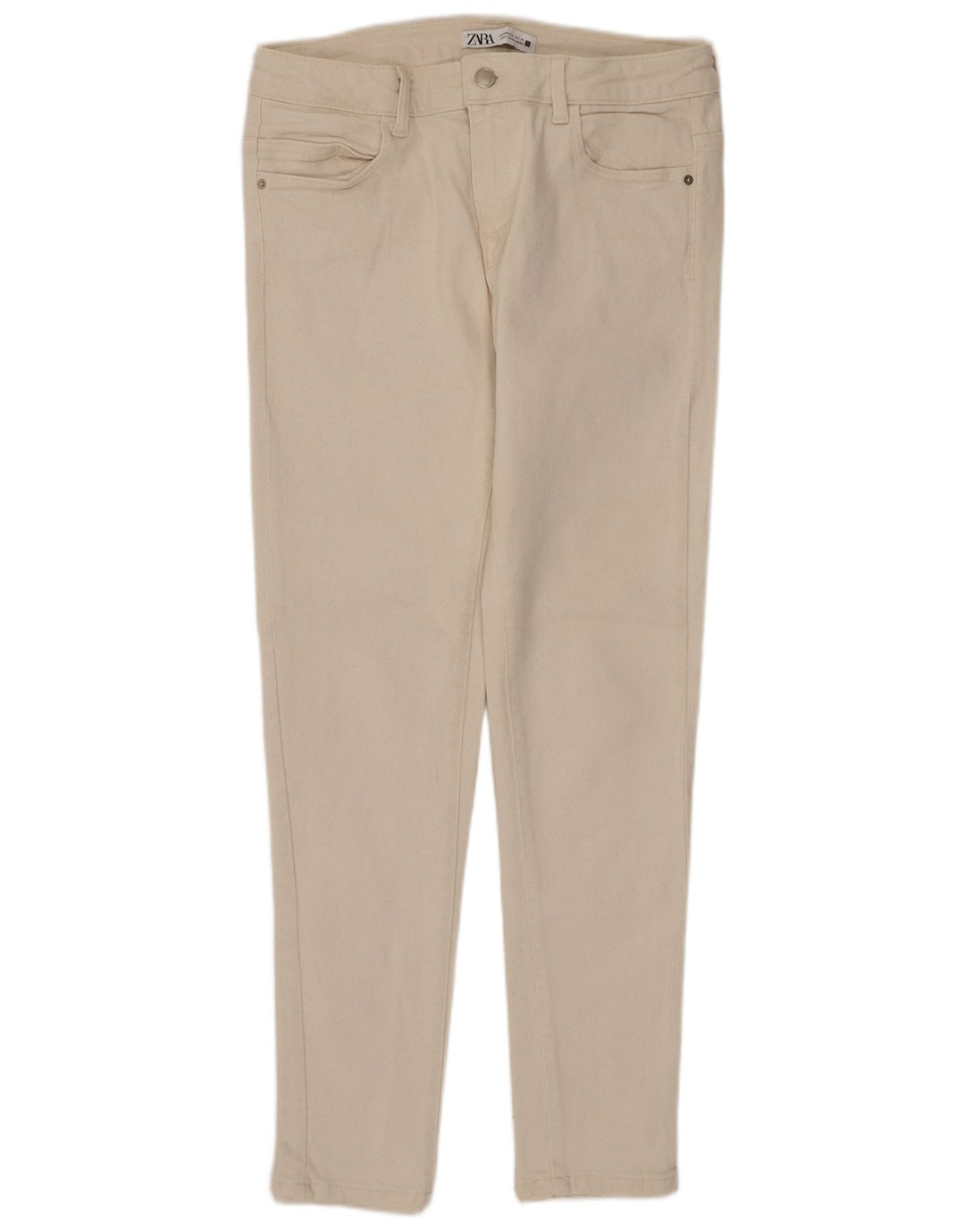 ZARA Skinny Jeans til kvinder EU 40 Medium W30 L27 Off White