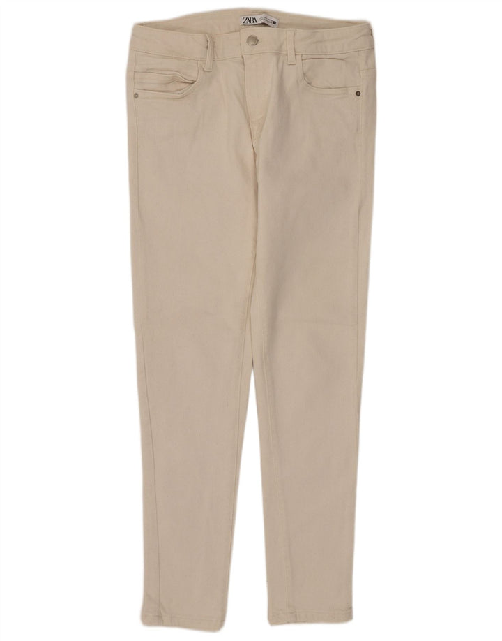 ZARA Skinny Jeans til kvinder EU 40 Medium W30 L27 Off White