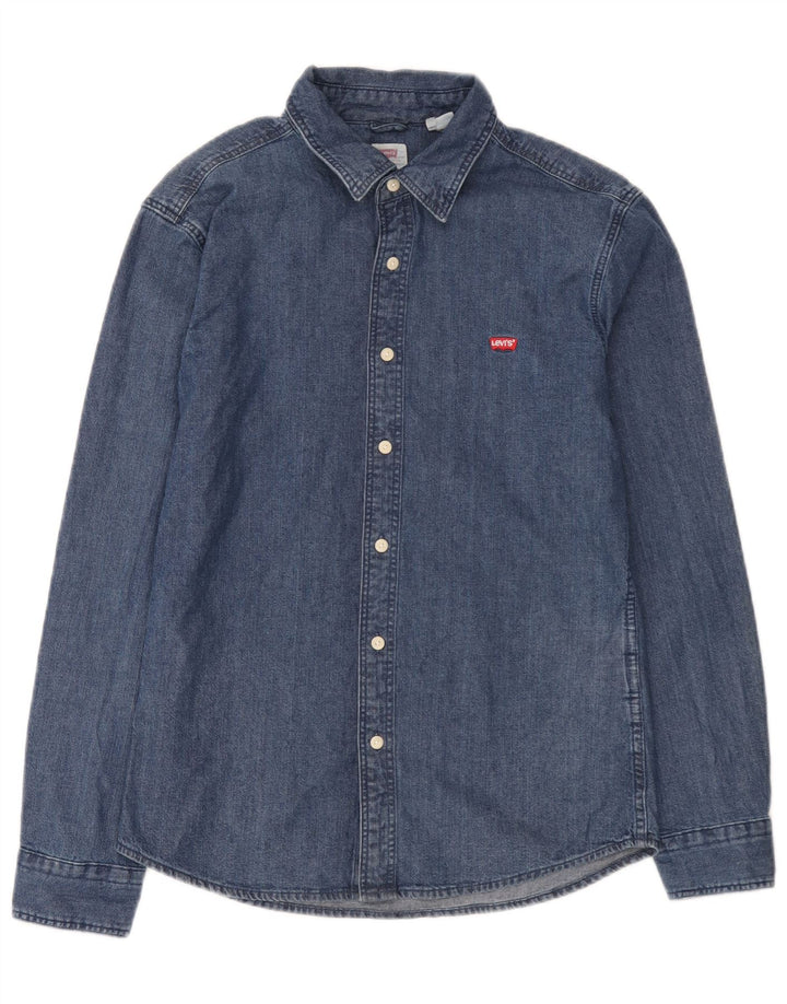 Levi's Slim Fit denimskjorte til mænd mellemblå bomuld