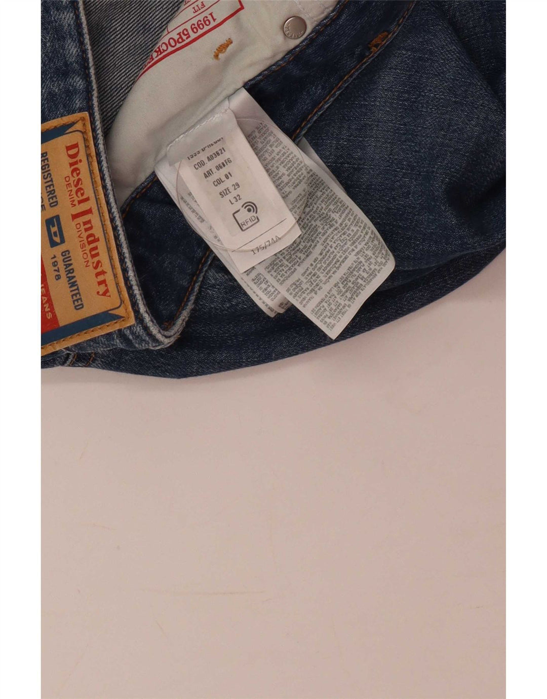 Diesel Herre løse jeans W29 L32 Blå Bomuld