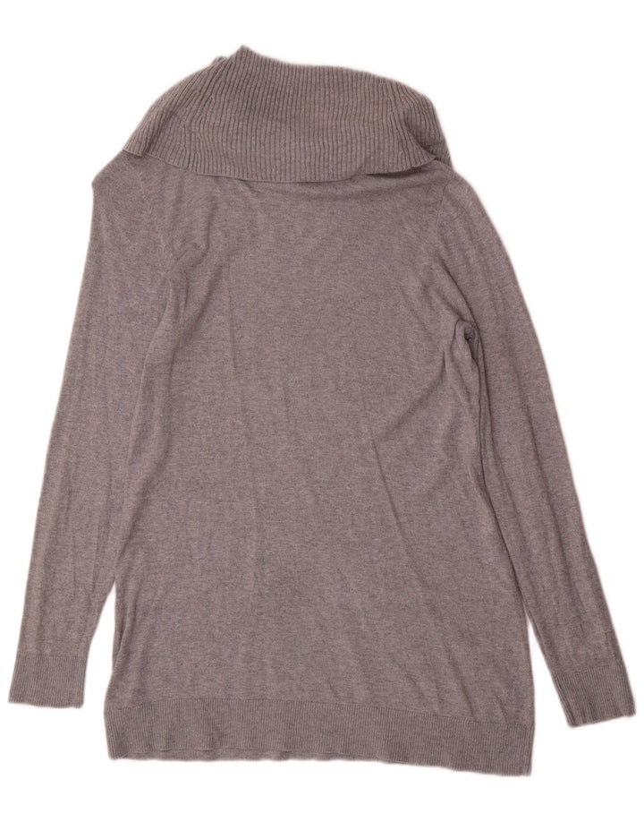 Michael Kors Dame Roll Neck Jumper Sweater UK 16 Large Grey Flecked