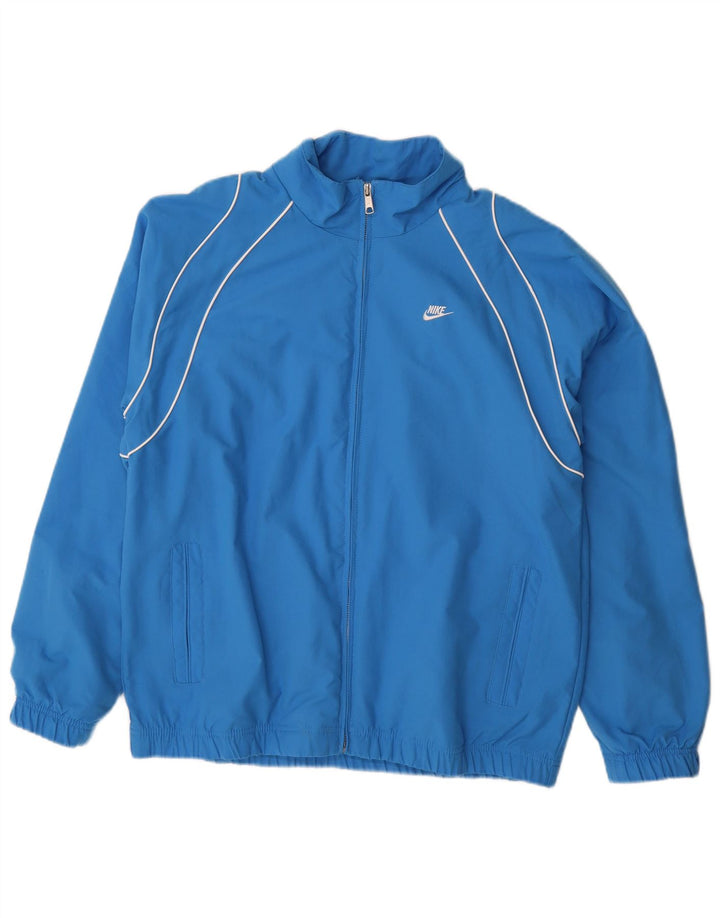 NIKE træningsdragt topjakke til mænd UK 39/41 Medium Blue Polyester