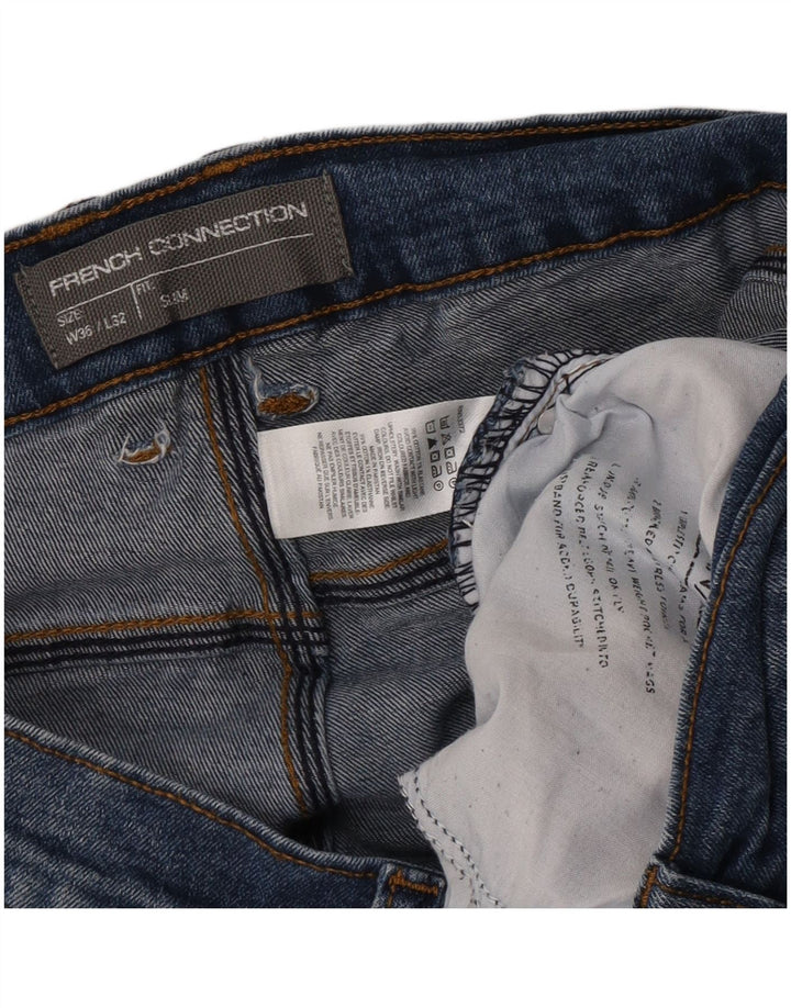 French Connection Slim Jeans til mænd W36 L32 blå bomuld