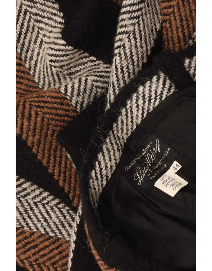 Vintage A-line nederdel til kvinder IT 44 Medium W32 Brun stribet uld